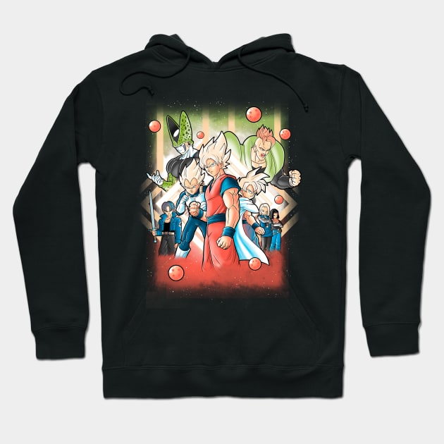 Androids battle Hoodie by Cromanart